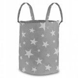 Cos mare pentru depozitarea jucariilor Nukido - Gri cu stele