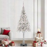 vidaXL Brad de Crăciun cu 300 LED cu suport Alb 180 cm PE și Oțel 3396231