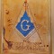 F598-I-Panou Loja masonica Unita G-F &amp; A.M C.H. PITTE carton lucrat manual.