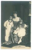 2520 - Queen MARY, Maria, Prince CAROL II &amp; Princess ELISAVETA - old pc - unused