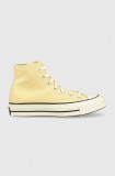 Cumpara ieftin Converse teniși Chuck 70 HI culoarea galben, A02757C A02757C-LIGHT.ORN