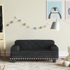 Gossi canapea pentru copii, negru, 70x45x30 cm, catifea