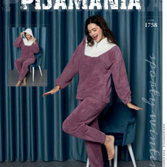 Pijama dama cocolino warm mov - MMarimea