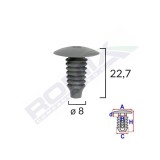 Clips Tapiterie Pentru Audi/Ford/Opel/Mercedes Vw 8X22.7 - Negru Set 10 Buc 133475 A12301S-RMX