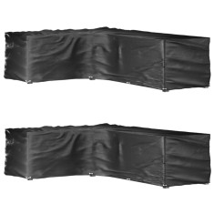 vidaXL Huse mobilier grădină formă L, 2 buc., 18 ocheți, 220x285x80 cm 3155377