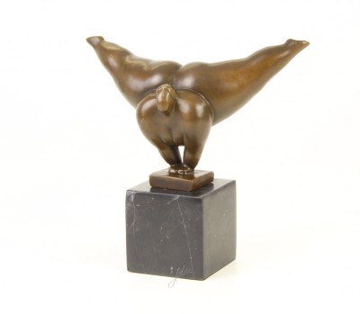 Gimnasta - statueta moderna din bronz pe soclu din marmura KF-36 foto