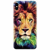 Husa silicon pentru Apple Iphone X, Colorfull Lion