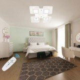 Lustra Led Pallas 72W 4 brate 3 culori telecomanda SPN DL75L074
