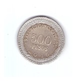 Moneda Columbia 500 pesos 2015, stare buna, curata
