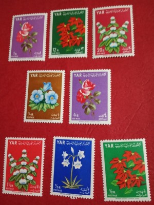 YEMEN, FLORI - SERIE COMPLETĂ MNH foto