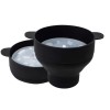 Recipient Popcorn Microunde Silicon Negru - Compatibil Diverse Modele