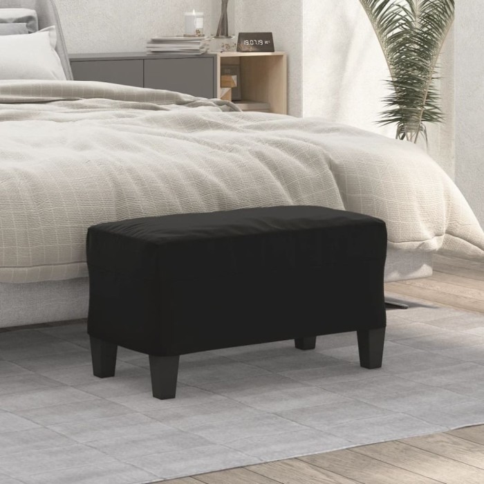 vidaXL Bancă, negru, 70x35x41 cm, microfibră 349448