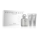 Afnan Supremacy Silver - Set Cadou (Apa de Parfum 100 ml + Gel de dus 100 ml + Lotine balsam dupa ras 100 ml), Barbati