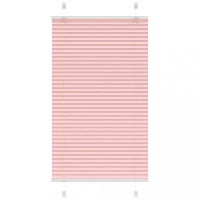 Jaluzea plisată roz 75x100cm Lățime țesătură 74,4 cm poliester