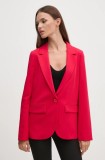 United Colors of Benetton sacou culoarea rosu, un singur rand de nasturi, neted, 2OIGDW02B