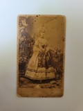 Cumpara ieftin RARA CDV, Portret rochie crinolina, Foto Gondy &amp; Egey, Debrecen, ca. 1865