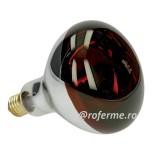 Bec incalzire 250W, infrarosu, sticla rosie
