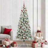 VidaXL Brad de Crăciun artificial cu ramuri articulare 210 cm PVC 3395612