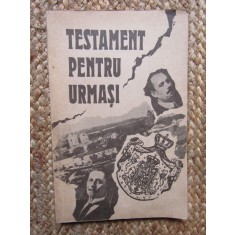 TESTAMENT PENTRU URMASI