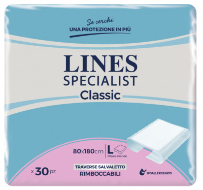 Aleze Protectii pentru pat Lines Specialist Classic, marimea L, 80x180 cm, 30 bucati foto