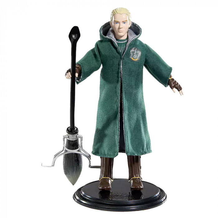 Figurina Draco Malfoy articulata IdeallStore&reg;, Quidditch Seeker, editie de colectie, 18 cm, stativ inclus