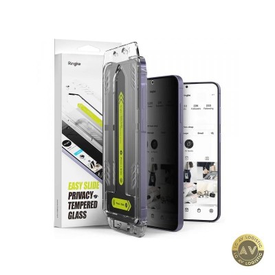 Folie de protectie Ecran Privacy Ringke Easy Slide pentru Samsung Galaxy S25+ S936 / S24+ S926 Sticla Securizata Full Glue Set 2 bucati foto