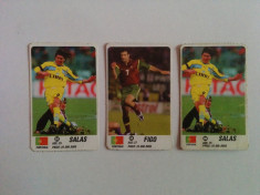 Lot 3 cartona?e fotbal - EURO 2000 - jucatori din Portugalia (Figo, Salas) foto