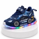 Cumpara ieftin Adidasi cu luminite pentru baietei - Masinuta albastra Super LED (Marime