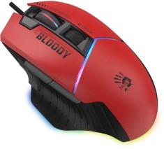 Mouse optic cu fir pentru gaming A4Tech W95Ultra Sports Red, 6 butoane, 12000dpi, negru-rosu