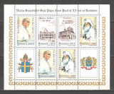 Romania.1999 Vizita Papei Ioan Paul II-coala mica DR.687, Nestampilat