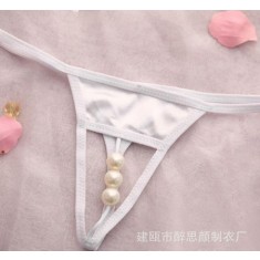 GS595-2 Chilot fetish elastic accesorizat cu 3 margele