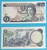 Insula Jersey 1 Pound 1976 &#039;Batalia pentru Jersey&#039; UNC serie: GB096034 p#11