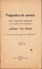 HST A1801 Pragmatica de serviciu pentru funcționarii .. Albina 1918 Sibiu foto
