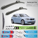 Cumpara ieftin Ștergătoare BMW Seria 1 E81 (2006&ndash;2012) Flat | Set Complet &ndash; TeamCar&reg;