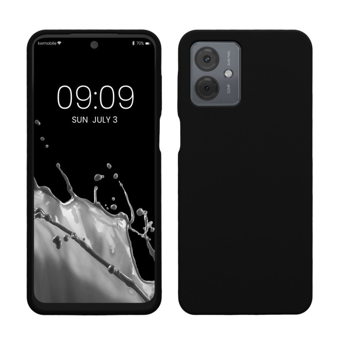 Husa Kwmobile pentru Motorola Moto G14, Negru, Silicon, KWM000022ND001C