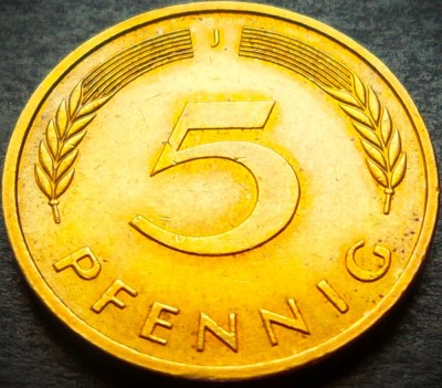 Moneda 5 PFENNIG - RF GERMANIA, anul 1988 *cod 3284 = UNC - litera J foto