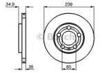 Disc frana SKODA FABIA I Limuzina (6Y3) (1999 - 2007) BOSCH 0 986 479 036