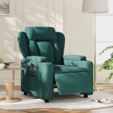 Cumpara ieftin Gossi fotoliu rabatabil electric, verde inchis, material textil