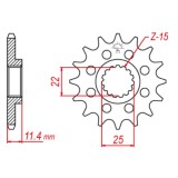 Pinion fata KTM LC4 Enduro Adventure Duke JTF1902
