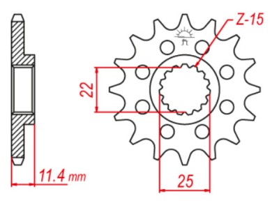 Pinion fata KTM LC4 Enduro Adventure Duke JTF1902 foto