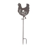 Cumpara ieftin Decoratiune gradina Gaina metal maro 32x2x113 cm