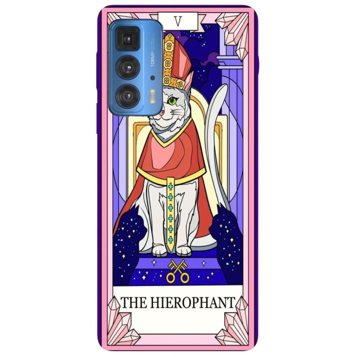 Husa compatibila cu Motorola G100 model The Hierophant cat, Silicon, TPU, Viceversa