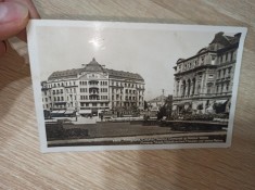 TIMISOARA , TEATRUL COMUNAL SI PALATUL WEISS CARTE POSTALA, 1941 * CENZURA MILITARA