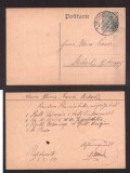 Germany 1908 Postal History Rare Old postcard postal stationery Neuhaus D.443