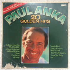 paul anka 20 golden hits best of disc vinyl lp compilatie muzica pop hituri RCA