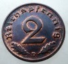 2.661 GERMANIA WWII 2 REICHSPFENNIG 1939 D XF, Europa, Bronz