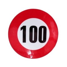 Autocolant Reflectorizant Limită Viteză 100 km/h &ndash; &Oslash;12 cm