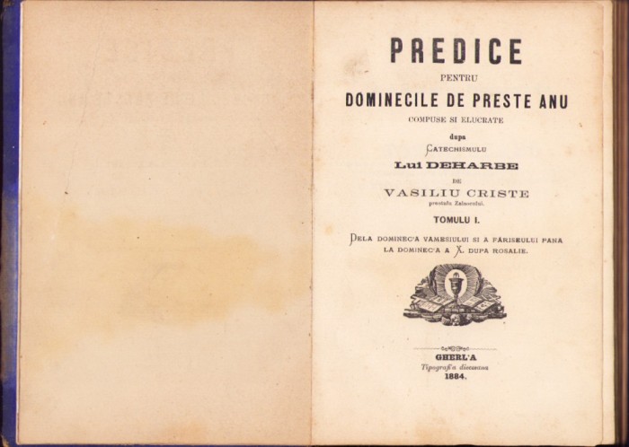 1026SPN Predice pentru dominecile de preste anu ... de Vasiliu Criste vol I 1884