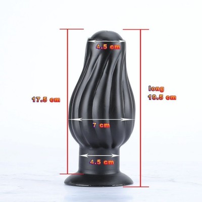 X-Men 7.5&amp;quot; Anal Plug Black (19.5cm x 7cm) foto