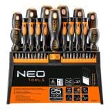 Set surubelnite si biti NEO Tools, 37 piese, otel S2, capete magnetice